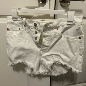 Levi's White Jean Shorts for Women